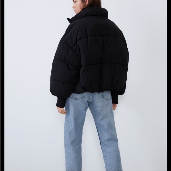 Zara puffer coat black XS puffer jacket RN73302 - Picture 5 of 10